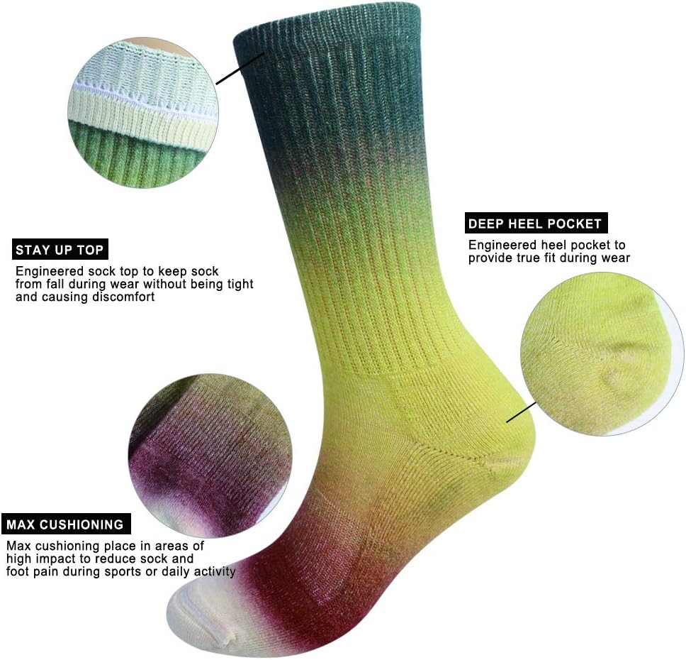 EnerWear 4/6 Pack Unisex Merino Wool Outdoor Hiking Trail Crew Sock - Image 2