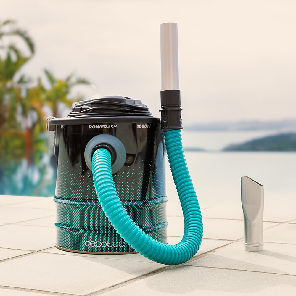 Cecotec Aspirador de Cenizas de 15L Conga Ash 3000 Home. 1000W de Potencia, Poder de Succión 15 kPa, Tubo con Recubrimiento Metálico, Boquilla de 38mm, Cable de 4m y Asa de Transporte
