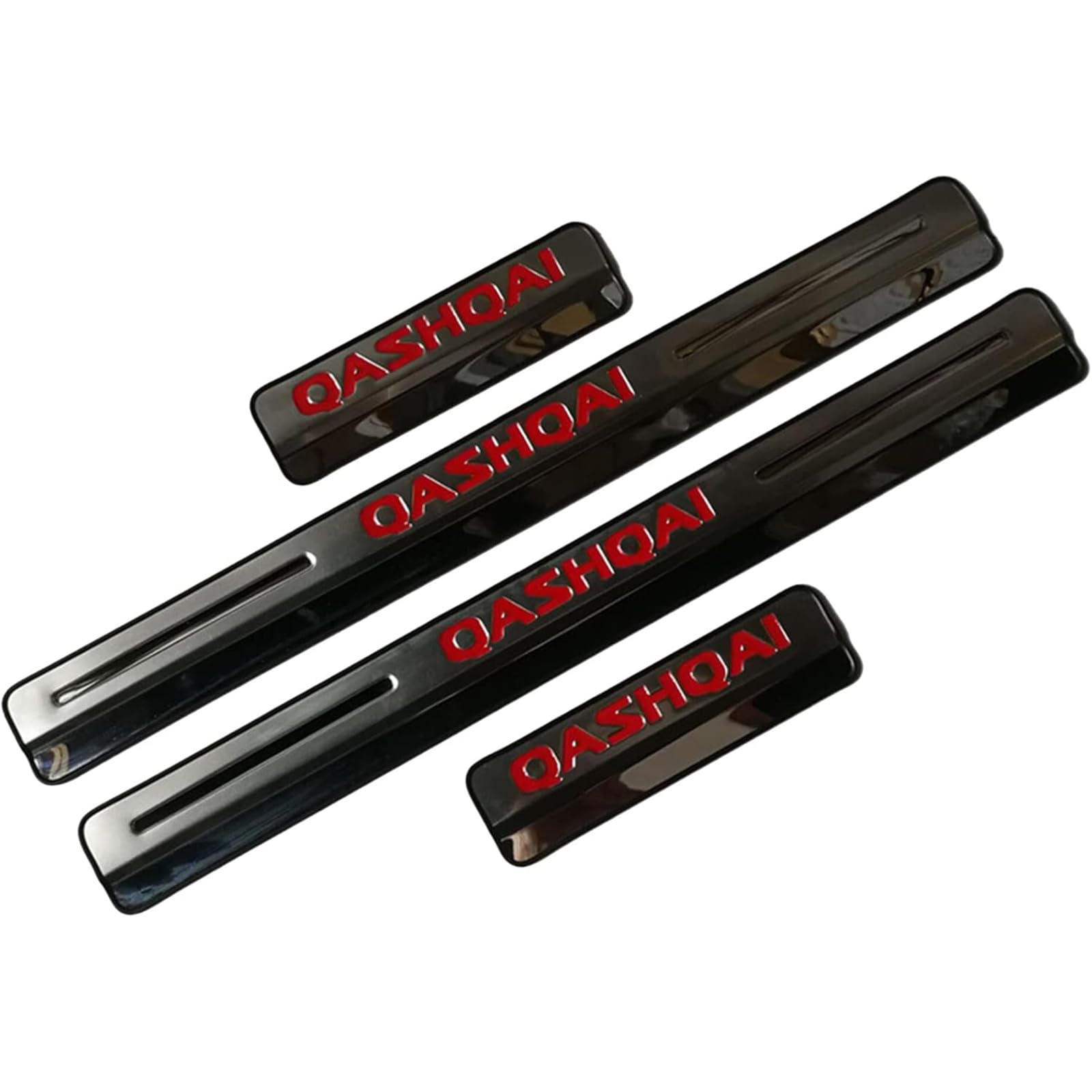 KLHYWEN 4pcs Car Door Sill Protector for NIS-san Qashqai J10 J11 J12 2016-2022 Car Threshold Scuff Plate Stainless Steel Stickers Styling Accessories,Red