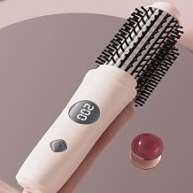 Cordless Hair Straightener Portable,Hair Curling Comb,Heated Brush Curler - for Women Girls Ladies Wives Mothers Brides Home Salon Travel Vacation Daily Use Wedding