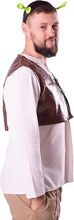 ComfyCamper Mens Renaissance Vest - Adult Leather Halloween Costume