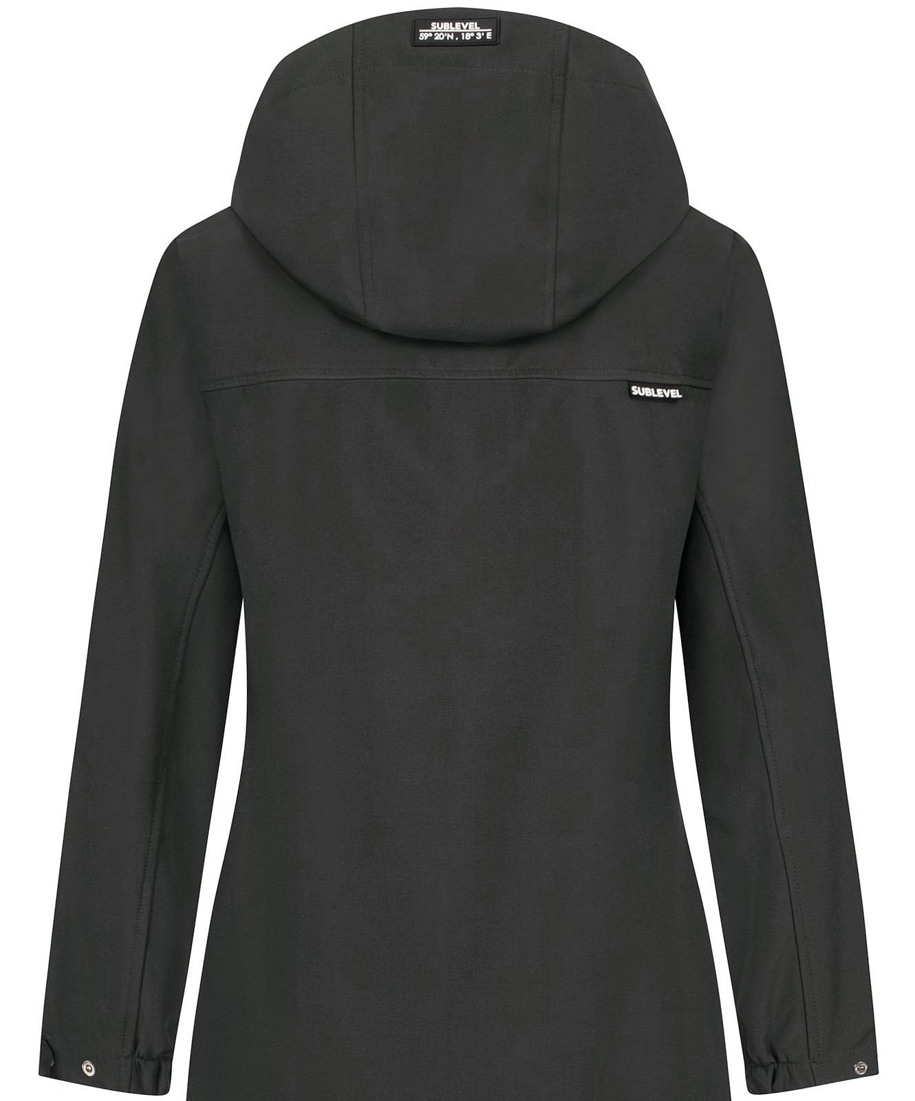 Sublevel Damen Softshellmantel lange Jacke LSL-497 Funktionsjacke mit Kapuze
