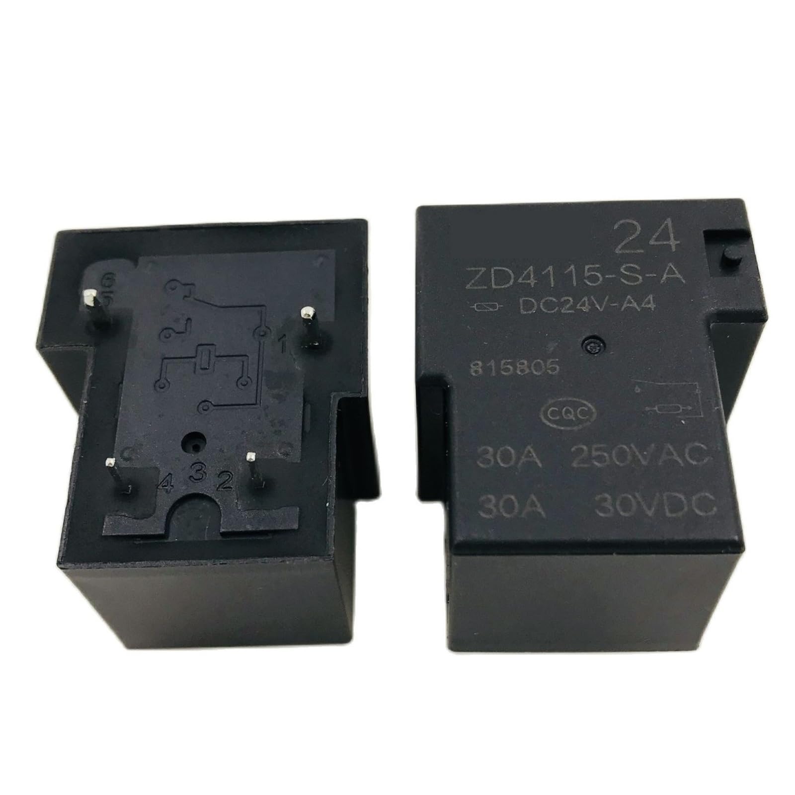 Relais SLA-24VDC-SL-A 4 broches 30A ZD4115-SA-DC24V-A4 normalement ouvert