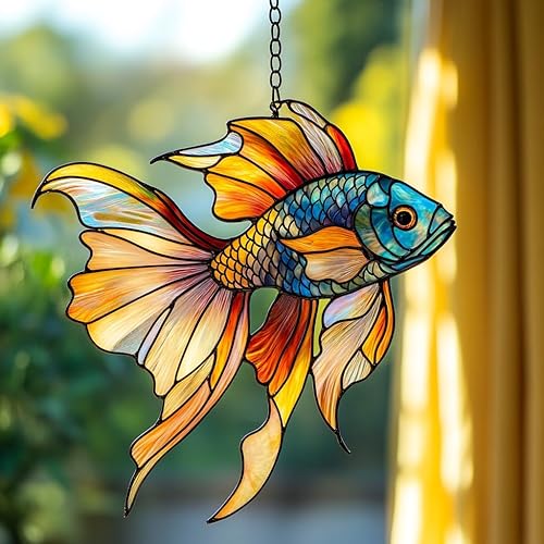 Miniatura 21 de Atrapasoles de cámara vintage retro de acrílico con efecto de vidrio manchado para ventana, colgante de coche, adorno navideño para interior y Como