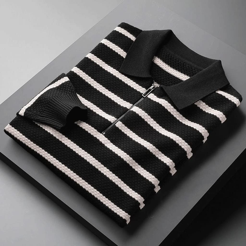 Pull rayé homme style coréen idéal pour rester élégant au bureau