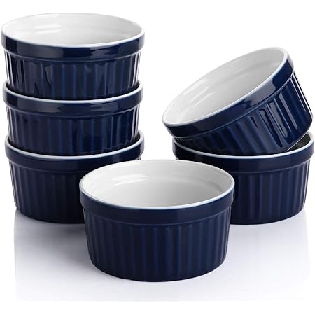 Amazon.com: 6 Pack of Mini Ramekins - 1 oz. / 30 ml Porcelain Souffle ...
