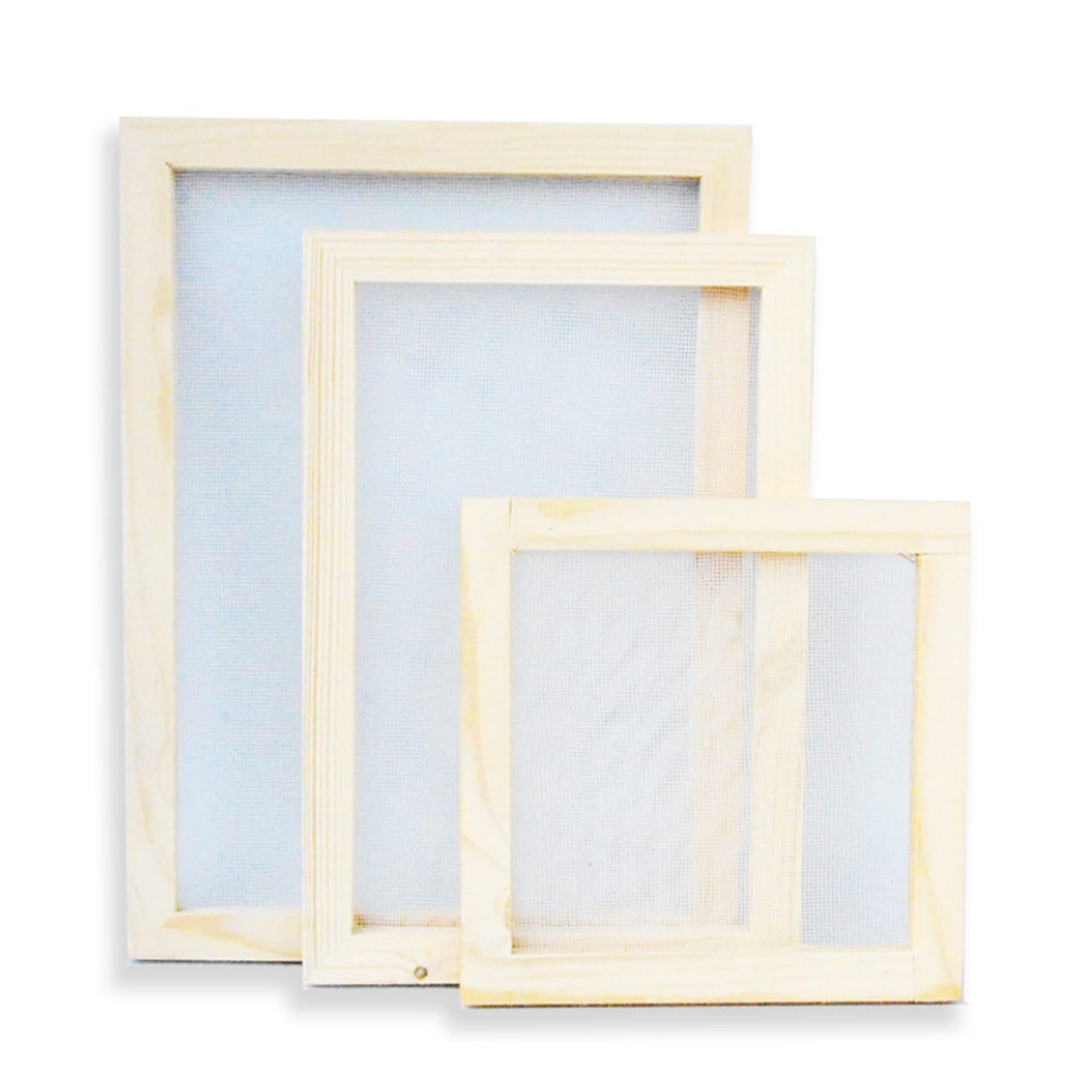 Cayway 8 Pack Ensemble D'artisanat En Papier De Fleurs Séchées, 12.5 X 18CM Cadre De Moule De Fabrication De Papier En Bois, Paper Making Kit De Fabrication De Papier Écran Trame