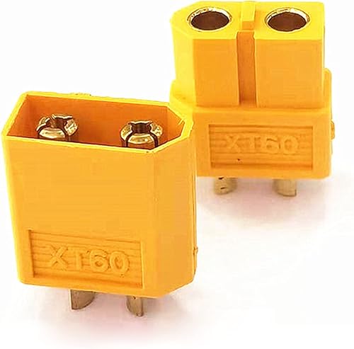 Miniatura 7 de Skrnrhrery Conectores Xt60, 10 pares de enchufes Xt60, adecuados para control remoto de baterías de polímero de litio, conectores de bala macho y