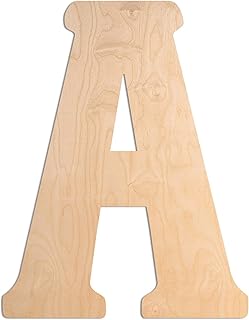 UNFINISHEDWOODCO 23-Inch Vintage Wood Letter A - Single Initial Wall Decor Monogram & Door Hanger Alphabet Wooden Decorative Letters for Baby Room