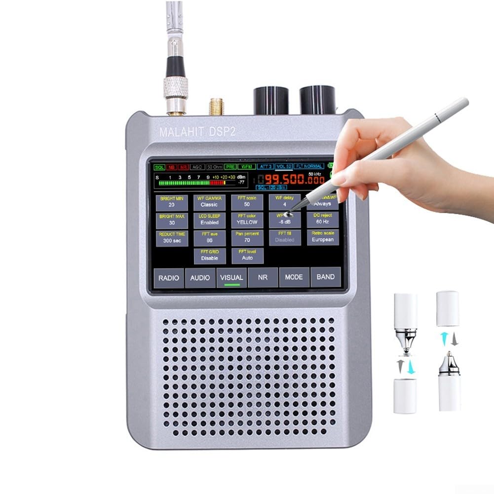 Malachit-Empfänger-Radio, Firmware 2.30 Malahit-DSP2 Malachit-Empfängerradio, 3,5-Zoll-Touch-LCD-Bildschirm, Unterstützt AM, SSB, DSB, CW, NFM, WFM