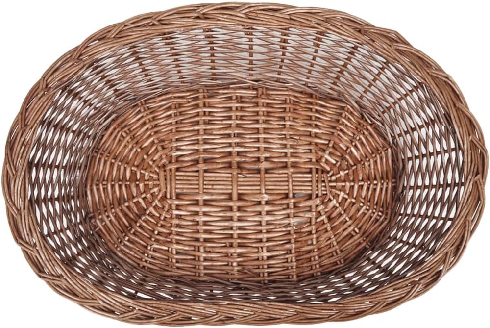 vidaXL Dog Basket Natural Willow 27.6 in Light Weight Dog Basket