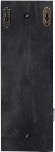 Miniatura 3 de Deco 79 Aplique de pared de madera con soporte para vidrio, 5 x 8 x 16 pulgadas, marrón