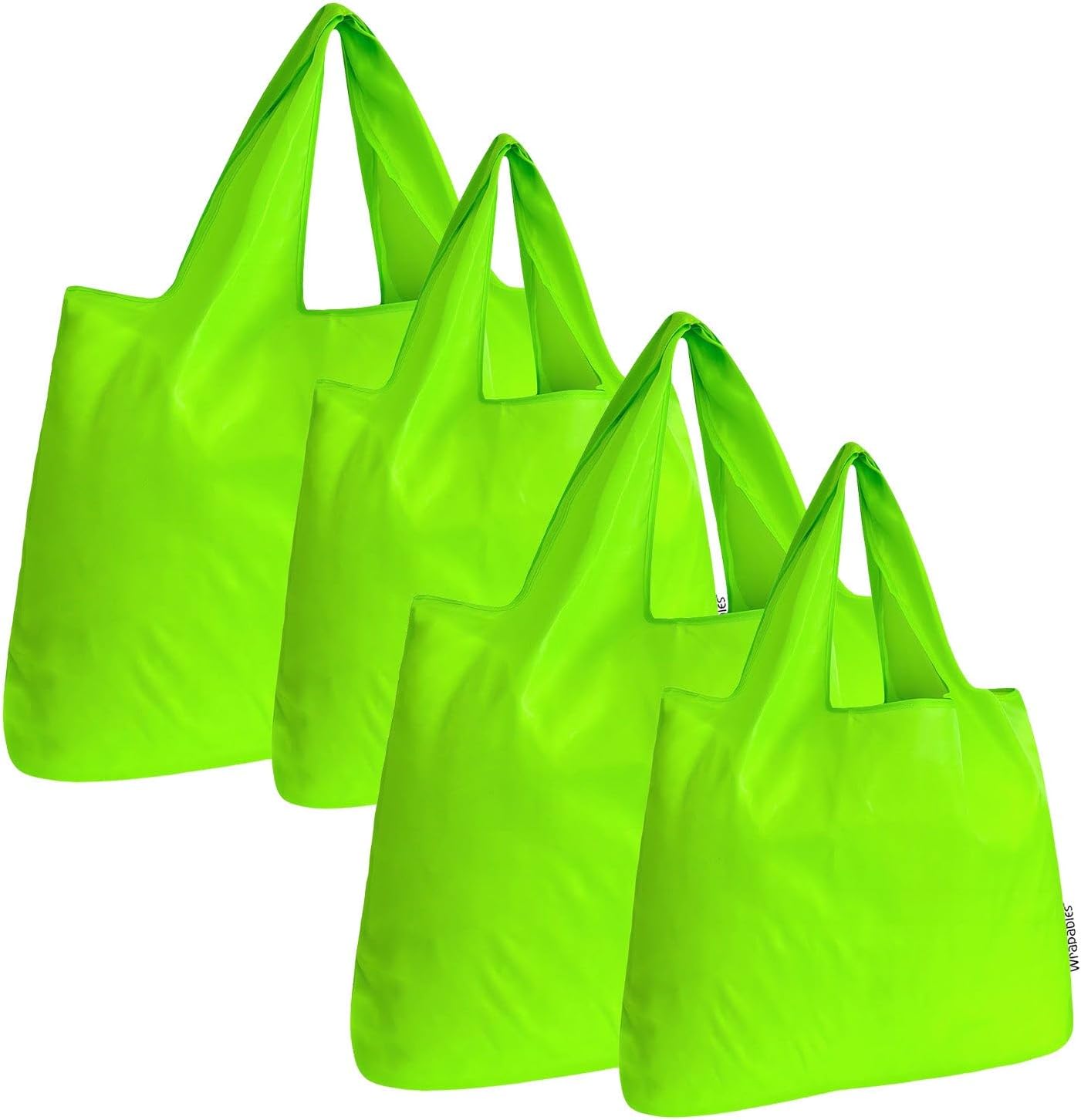 allydrew Large & Small Foldable Tote Nylon Reusable Grocery Bags, Set of 4
