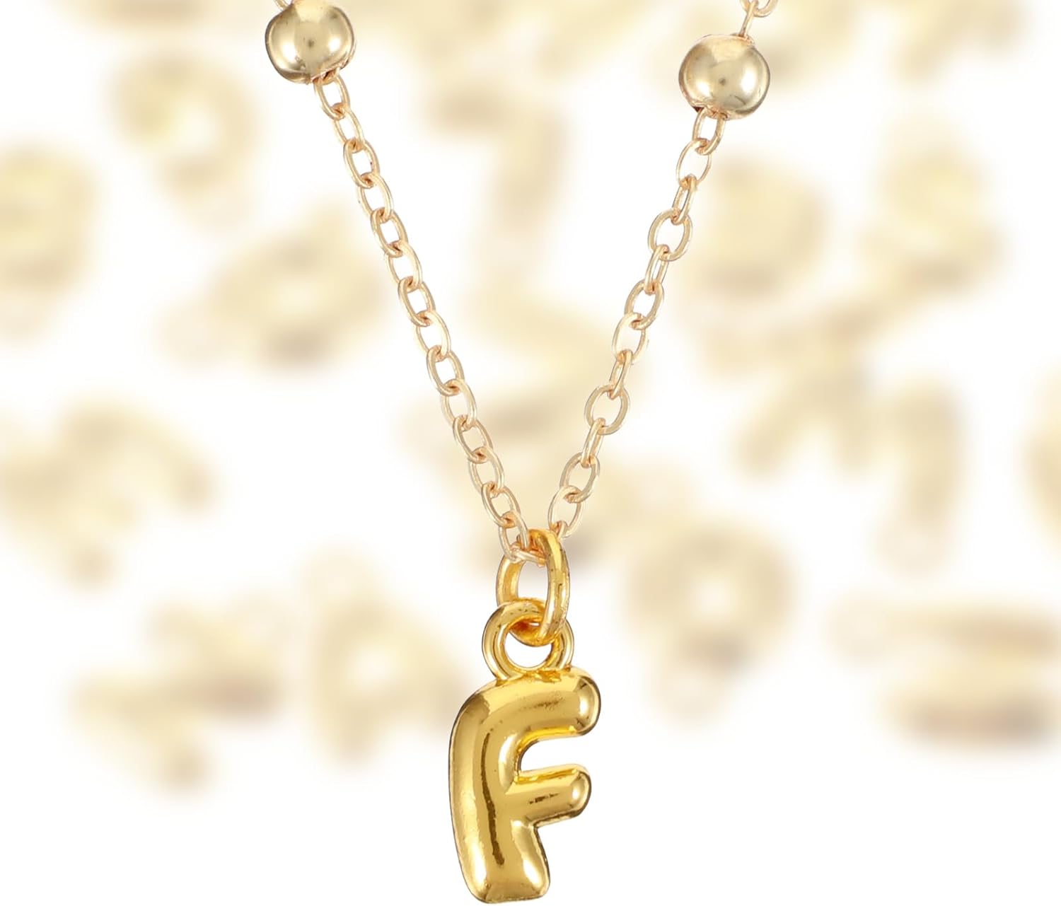 26 Pcs Letter Charms, A-Z Gold Letter Charms for Jewelry Making, Bubble Letters Beads Initial Alphabet Letters Charm Pendants Glitter Jewelry Making Charm for DIY Bracelet Necklace Earrings Crafts - Image 6