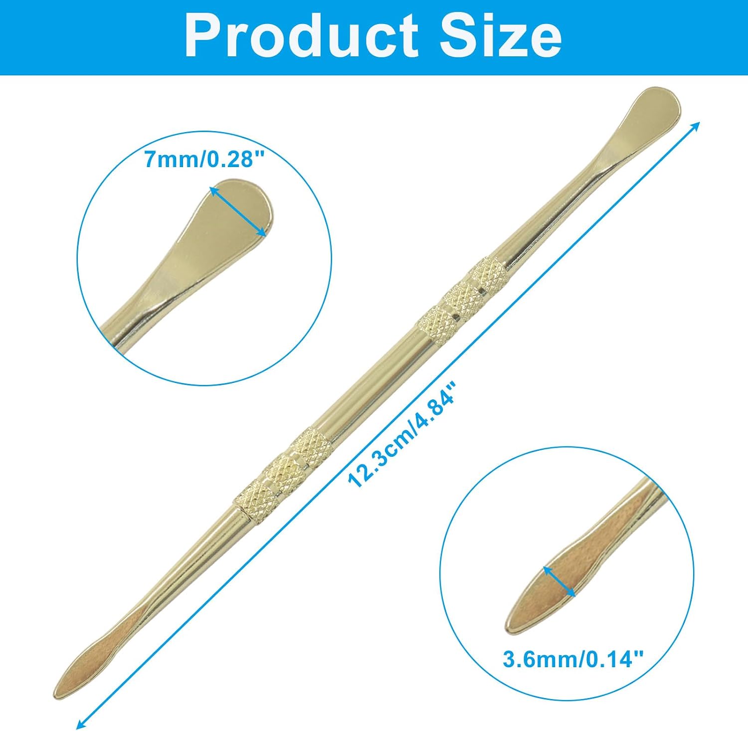 OSVJE 3 Pack Stainless Steel Wax Carving Tools, Golden/Silver/Rainbow