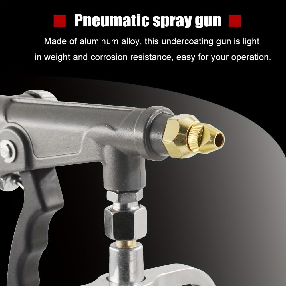 Pistola a spruzzo per sottostrato,con tazza di aspirazione, tubo flessibile diritto e a 360°, per rivestimento del pianale di carico, protezione sottoscocca gommata e protezione antiruggine