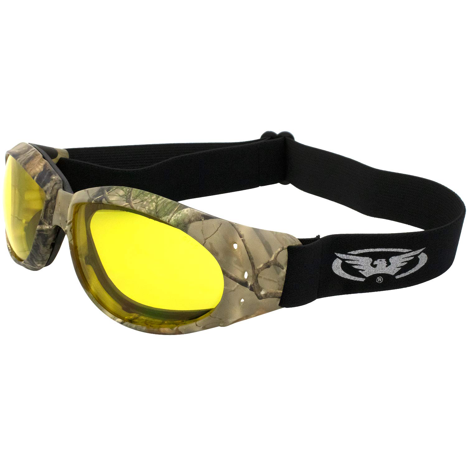 Global Vision Eliminator Dirt Bike Padded Motorcycle Riding Goggles for Men and Women (Black Frame/Smoke Lens)