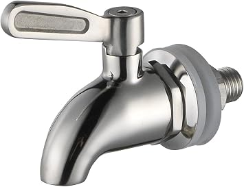 Stainless Works SSS012 Stainless Steel Beverage Dispenser Replacement Spigot(Polished Finish) fits 12mm Opening
