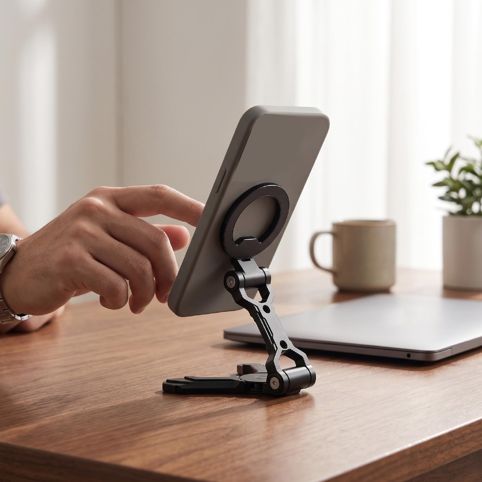 Luocute Soporte Magnético para Teléfono de Escritorio, Base Plegable con