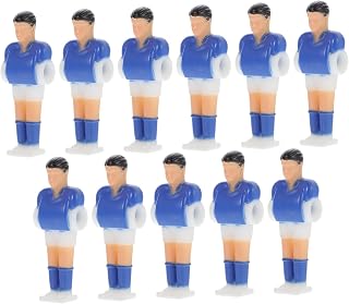 Mikinona Muñecos de Jugadores de Fútbol para Futbolín, 11 Piezas de Plástico Azul, Compatibles Mesa de Futbolín Estándar, Ideales para Estilo Torneo