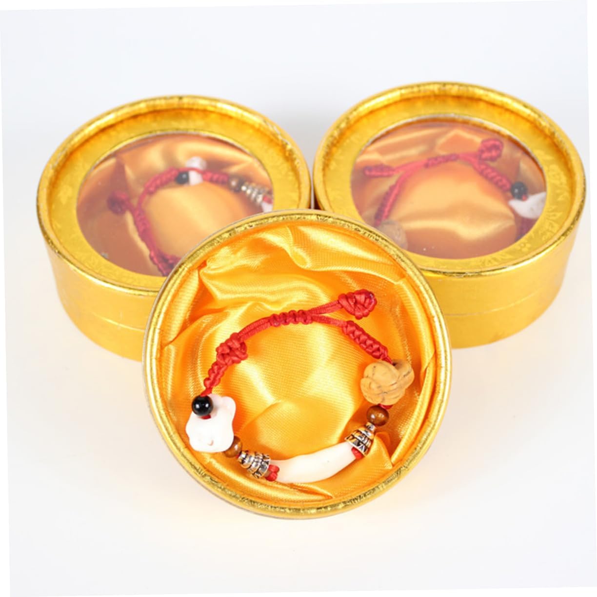 6pcs Baby Jewelry Boxes Xmas Bracelet Organizer for Earrings Gold image 5