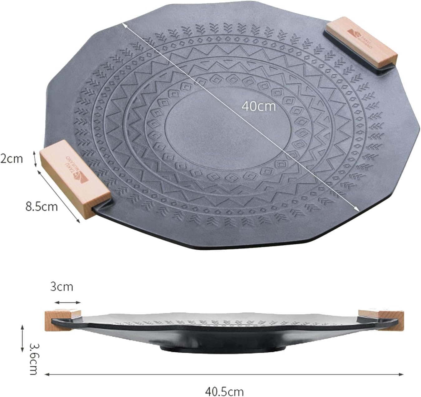 マイファンストーン 韓国 BBQ くっつかない 丸形 ベーキングパン 天然素材6層コーティング 油の排出しやすい 複合パン底 様々な