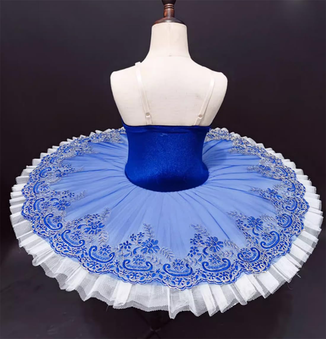 Tutú de Ballet para Niñas Tutú de El Lago de Los Cisnes para Niñas Disfraz de Bailarina para Fiestas Y Bailes Vestido de Ballet para Entrenamiento Y Actuaciones(160Cm)