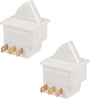 3Pin Refrigerator Door Light Switch Universal 2.5A 250V/56.0A 125V,Replace GE Whirlpool, Maytag, Admiral, Design can Replace Most Refrigerator Door switches 2PCS