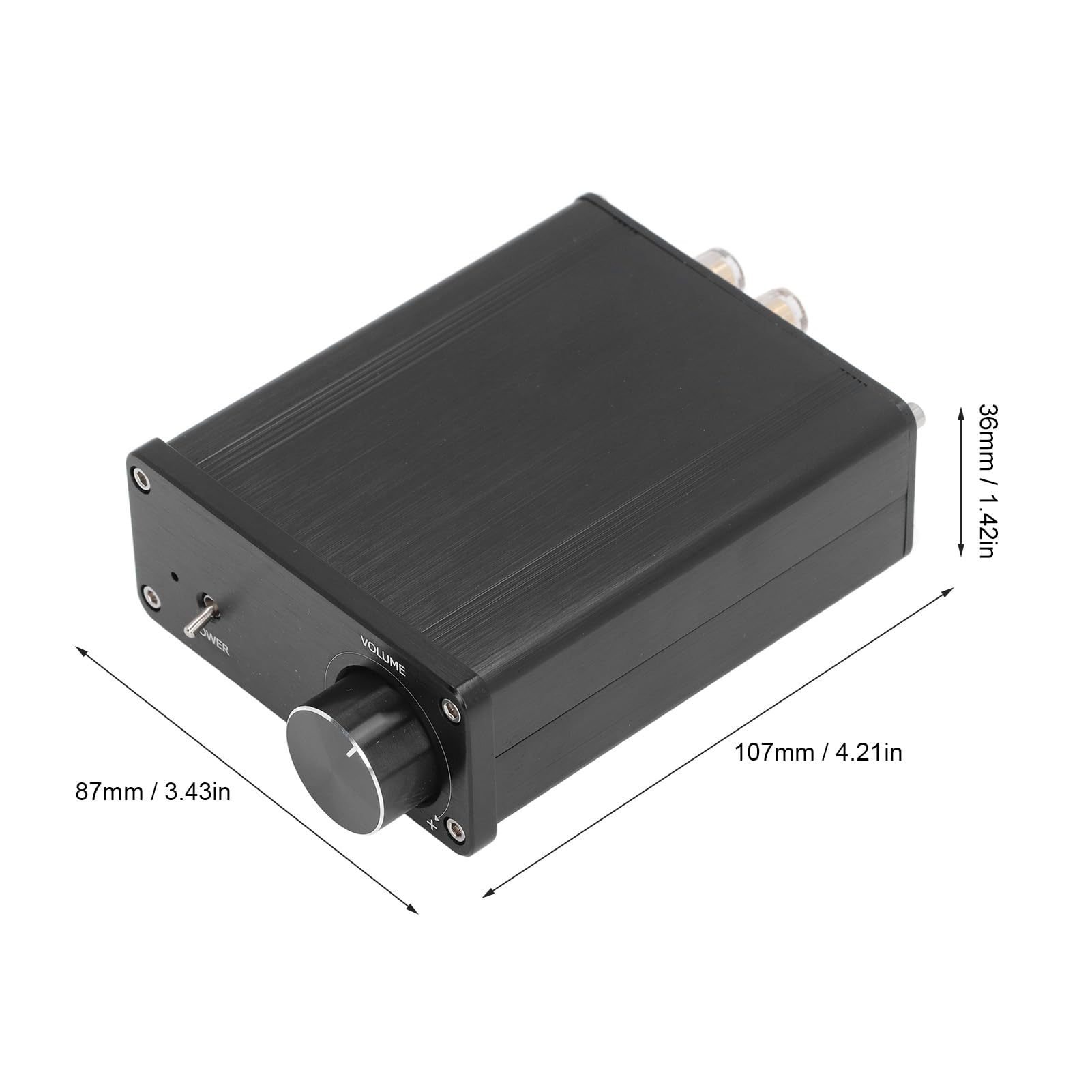 Socobeta Amplificatore di Potenza Digitale HIFI Amplificatore Compatto a Doppio Canale per gli Appassionati di Audio 100 W X 2 Design in Alluminio