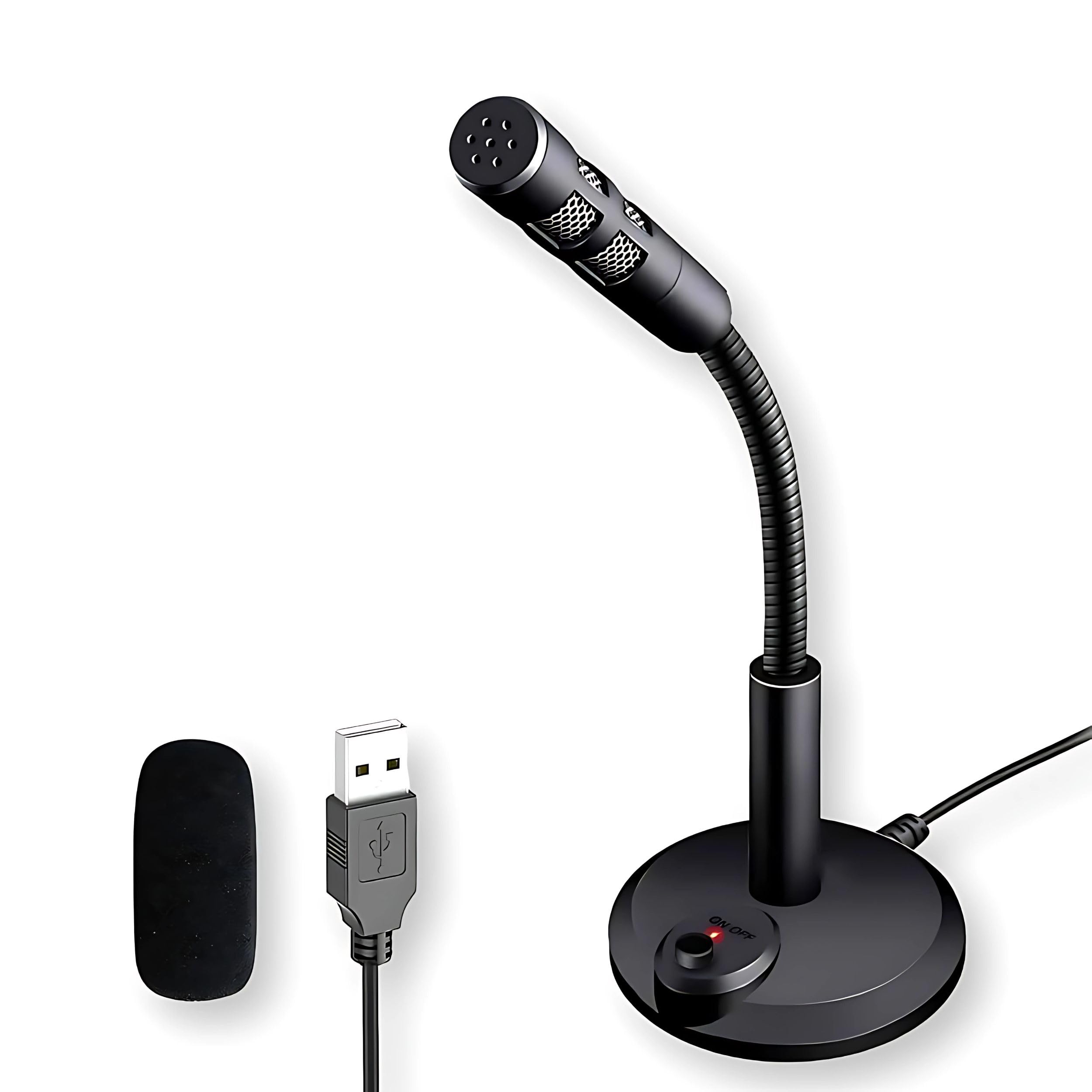 Techking 20 YEARS WARRANTY USB Desktop Microphone for Windows, Mac & PS4 – Omnidirectional Mic with Flexible Gooseneck, Mute Button, LED Light – Perfect for Recording, Dictation, YouTube & Conferences-image-22