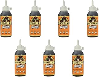 Gorilla Original Waterproof Polyurethane Glue, 8 ounce Bottle, Brown, (Pack of 7)