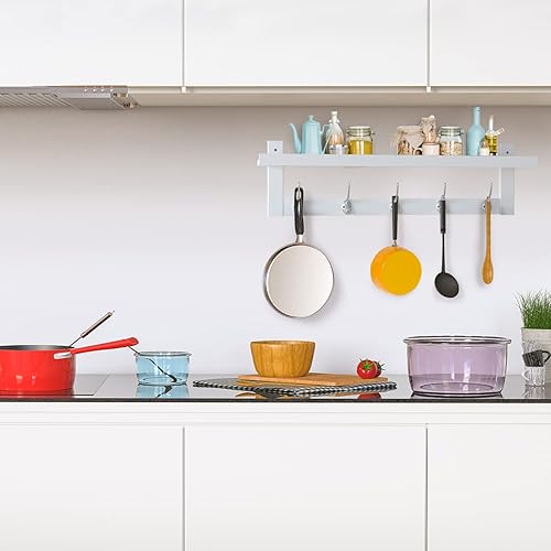 Miniatura 5 de Perchero montado en la pared, 5 ganchos tri, elegante colgador de pared, perchero para abrigo, sombrero, toalla, bolso, batas, vestíbulo, baño,