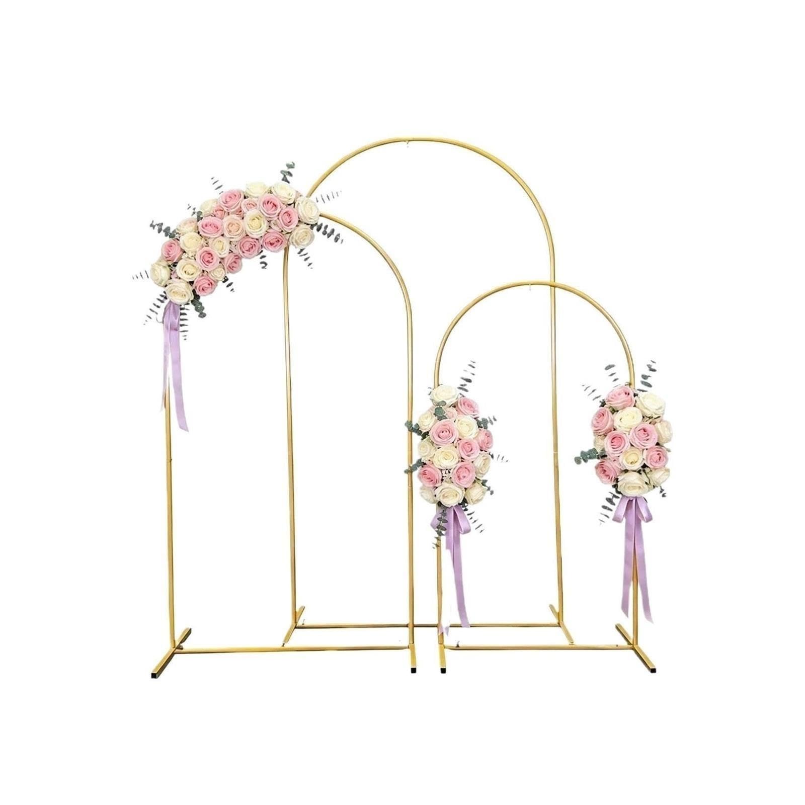 Soporte de arco boda metal dorado