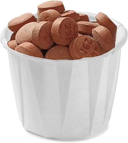 Miniatura 10 de Vakly Vasos de papel desechables pequeños para medicina de soufflé de 12 onza paquete de 1000 tazas para distribución de medicamentos, píldoras,