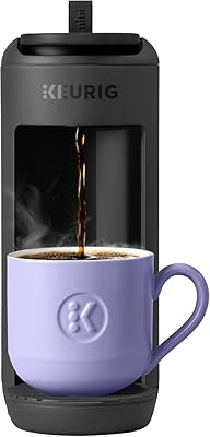 Keurig K-Mini Mate Single Serve K-Cup Pod Coffee Maker, Brews Up to 12 oz Cup, Compact Portable Coffee Machine for Small Spaces, Dorms & Offices, Black