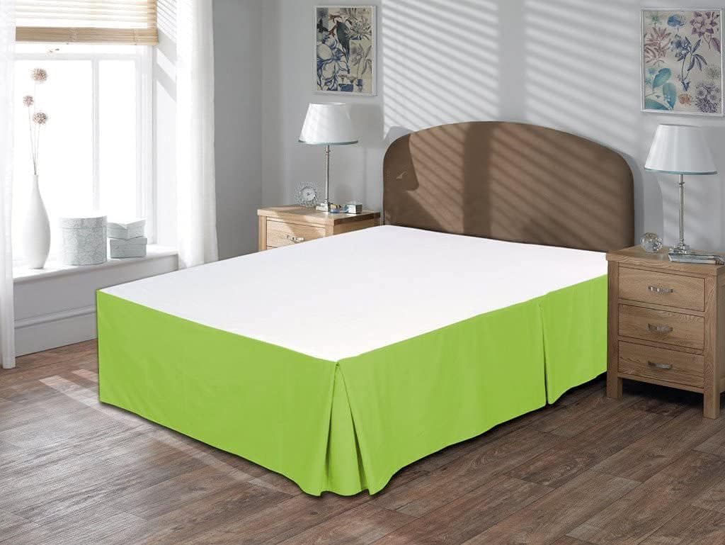 Hotel Luxury Split Corner Bed Skirt 20 Inch Drop Full XL 54'' x 80'' Size 100% Natural Cotton 719 TC Easy Fit - Hotel Style Full XL Size, Brown Solid