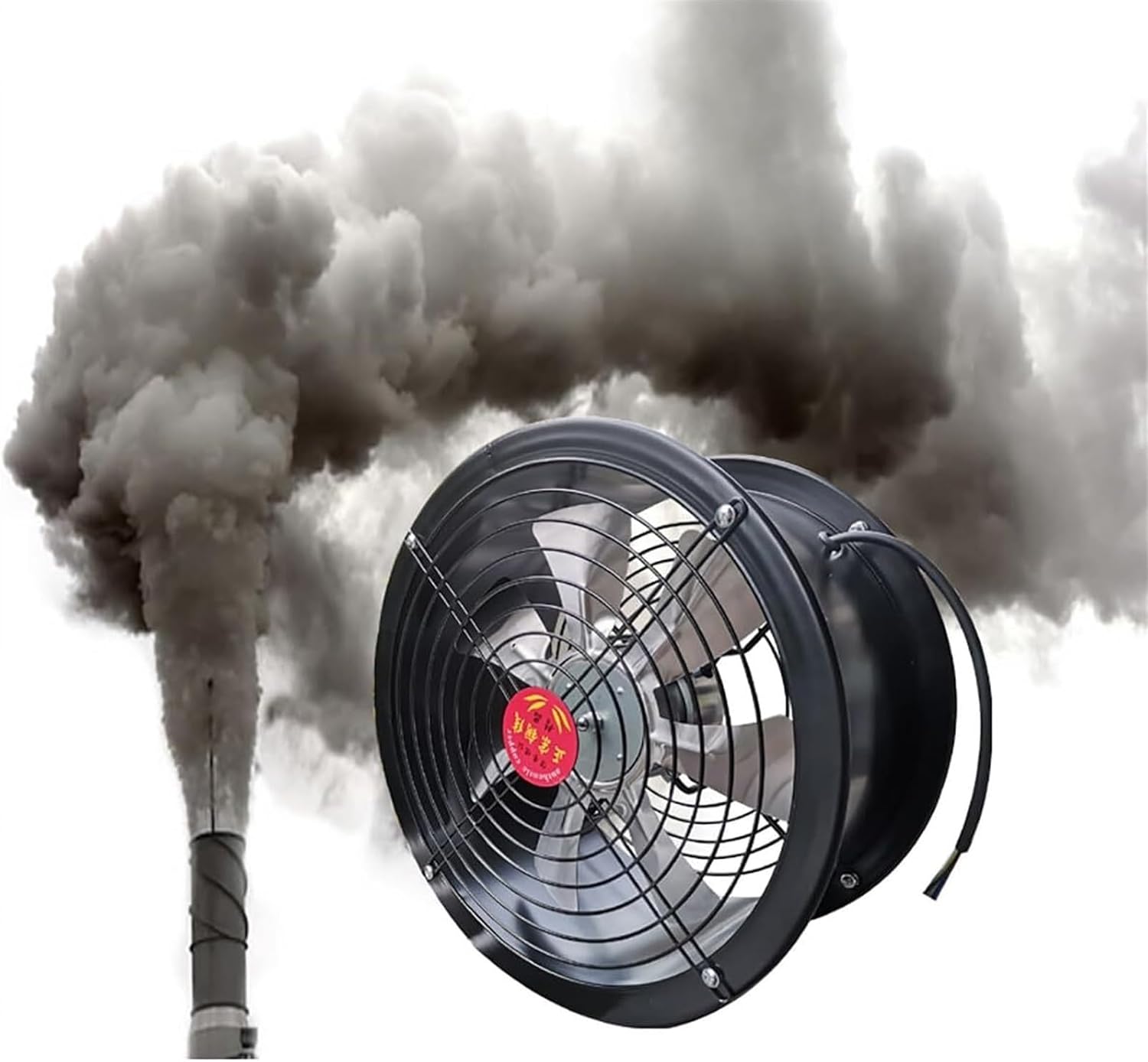 Generic 160W Explosion Proof Fan Exhaust Fan 12 Inch Kitchen High Speed Powerful Range Fumes Industrial Metal Durable Flow Fan,