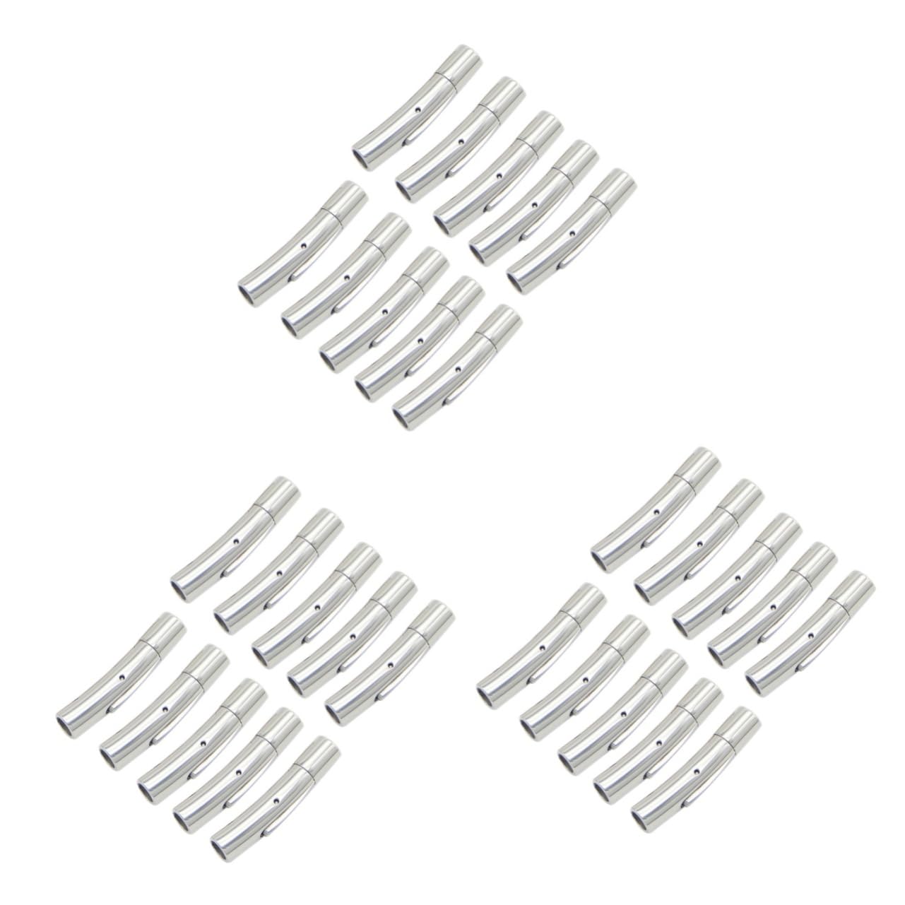 EXCEART 30 Piezas tapa del extremo del brazalete conector de cierres de pulsera broche para joyas conector de broches de joyería sección delgada hebilla de cuerda conectar