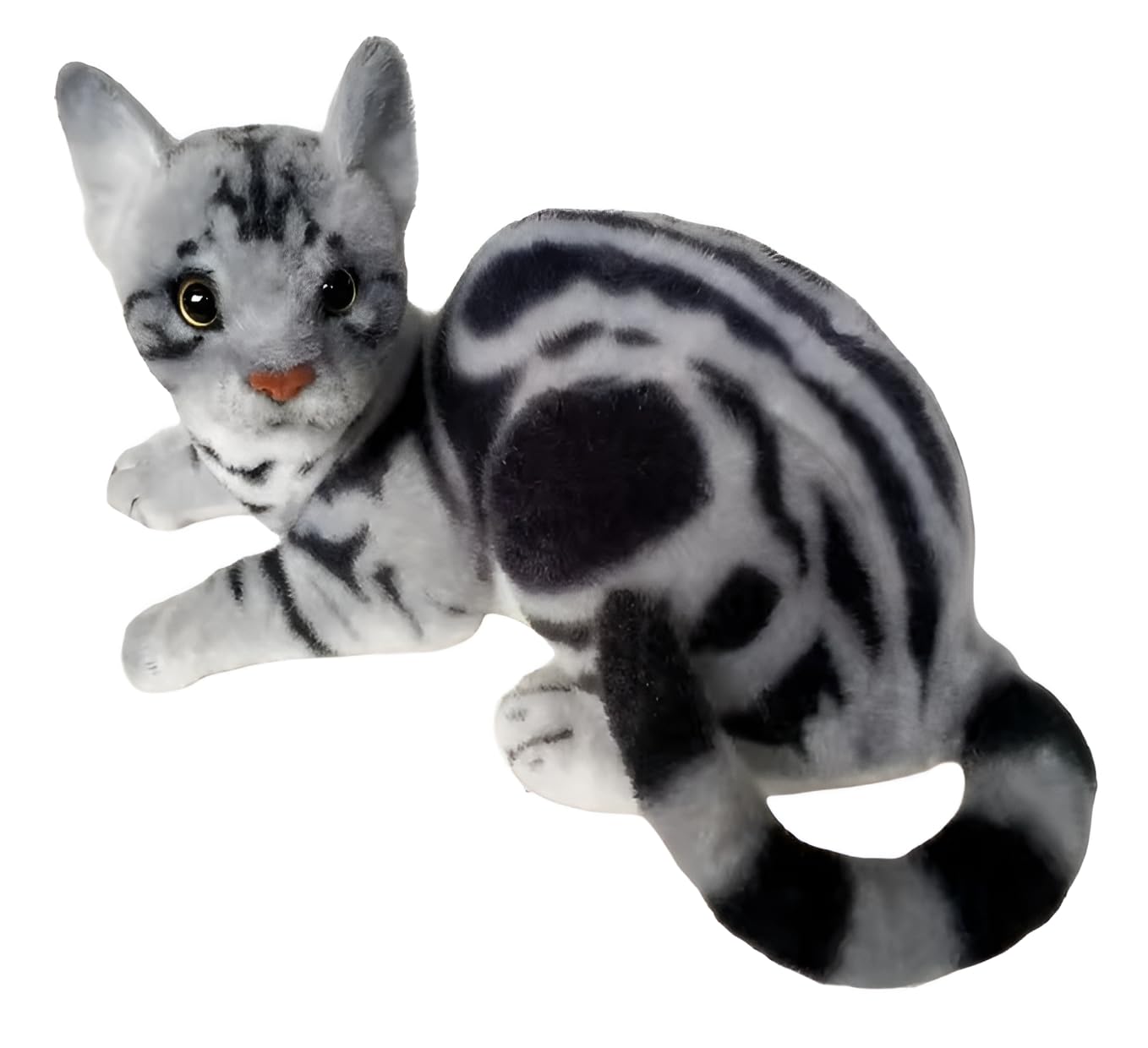 Tickles Laying Cat Soft Stuffed Plush Animal Toy for Kids Birthday Gifts (Color: Grey & Black Size: 35 cm) (B0DGGXHZG1) Amazon Price History, Amazon Price Tracker