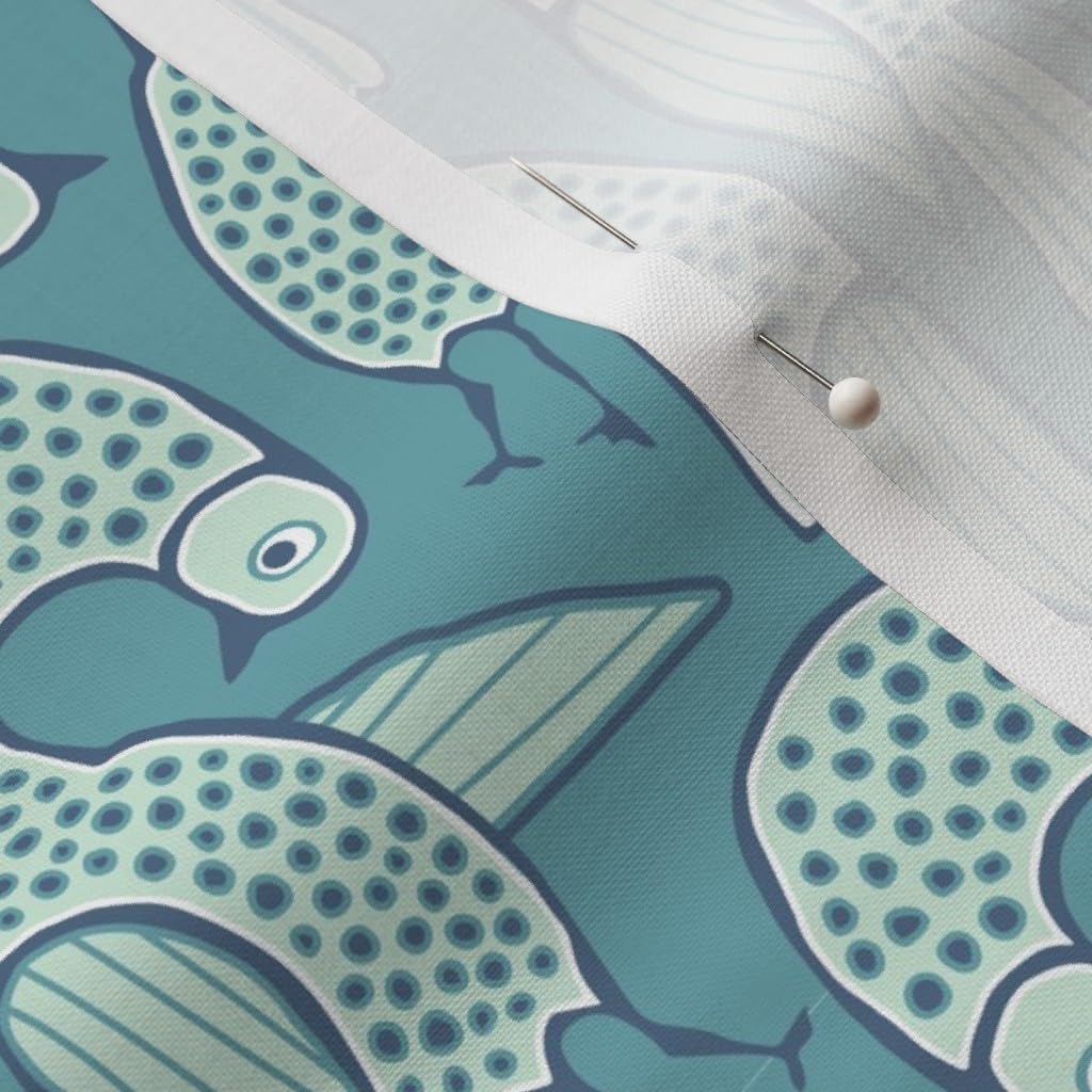 Spoonflower Fabric - Bird Boho Birds Goose Pigeon Printed on Petal Signature Cotton Fabric Fat Quarter - Sewing Quilting Apparel Crafts Decor