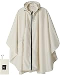SaphiRose Waterproof Rain Poncho Jacket Coat for Adults Hooded with Zipper