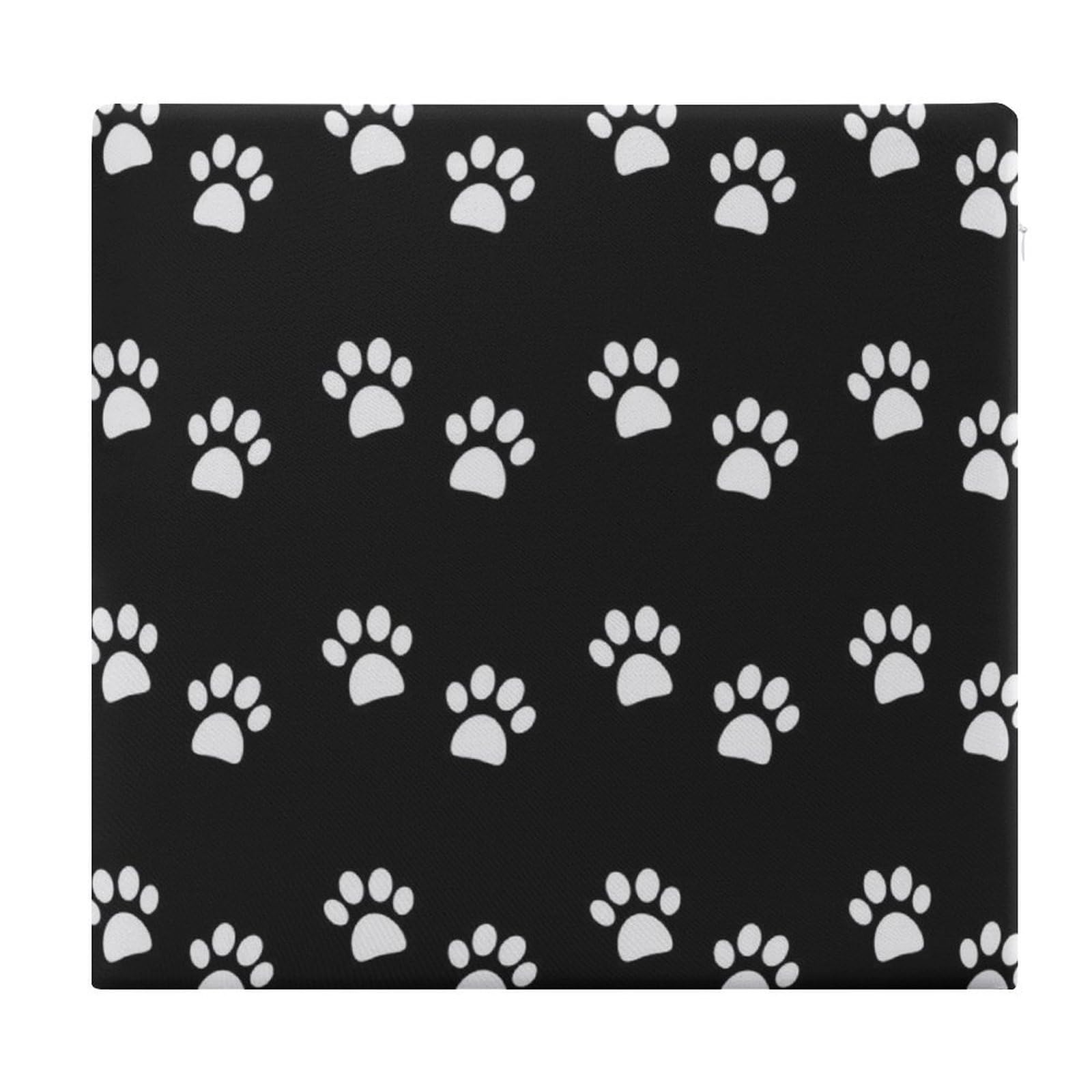JZemdybill Chair Pad, Dog Paw Prints Seat Pad, Square Chair Cushion for Yoga Living Room Balcony