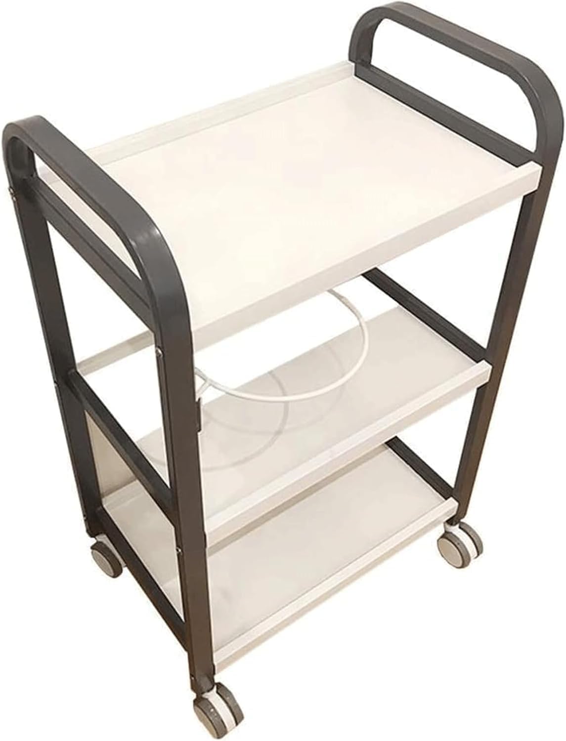 Chariot de salon en fer étagère métallique sur roulettes meuble de rangement 83 cm