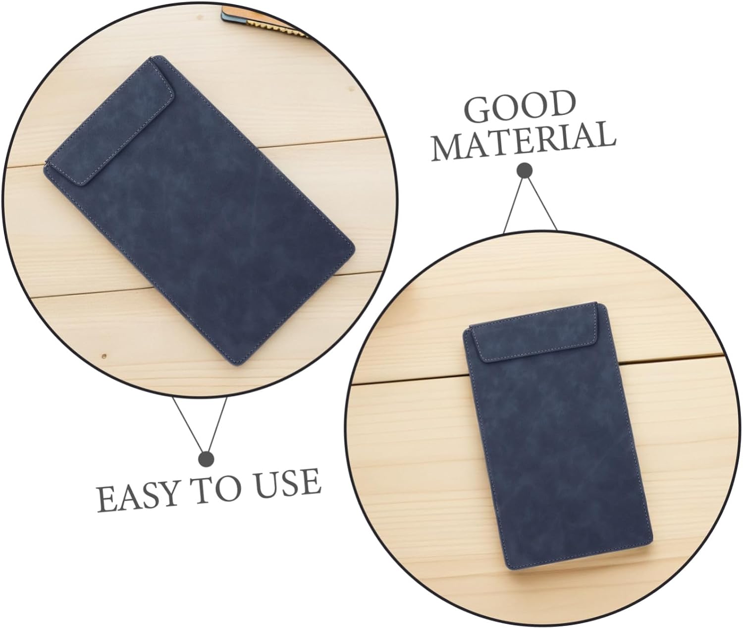 2pcs Faux Leather Menu Holders for Restaurants and Cafes, A5 Size Clipboards with Metal Clamps, Easy to Clean and Versatile Functionality, Sleek Professional Style Server Check