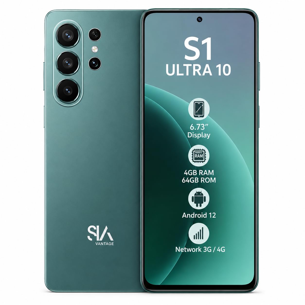 SIAVANTAGE S1 Ultra 10 Smartphone | 4GB RAM + 64GB Storage | 6.73" HD Display | Android 12 | MT6762 Processor | 13MP Rear Camera | 5MP Front Camera | 4G Dual SIM | Type-C-picture-23