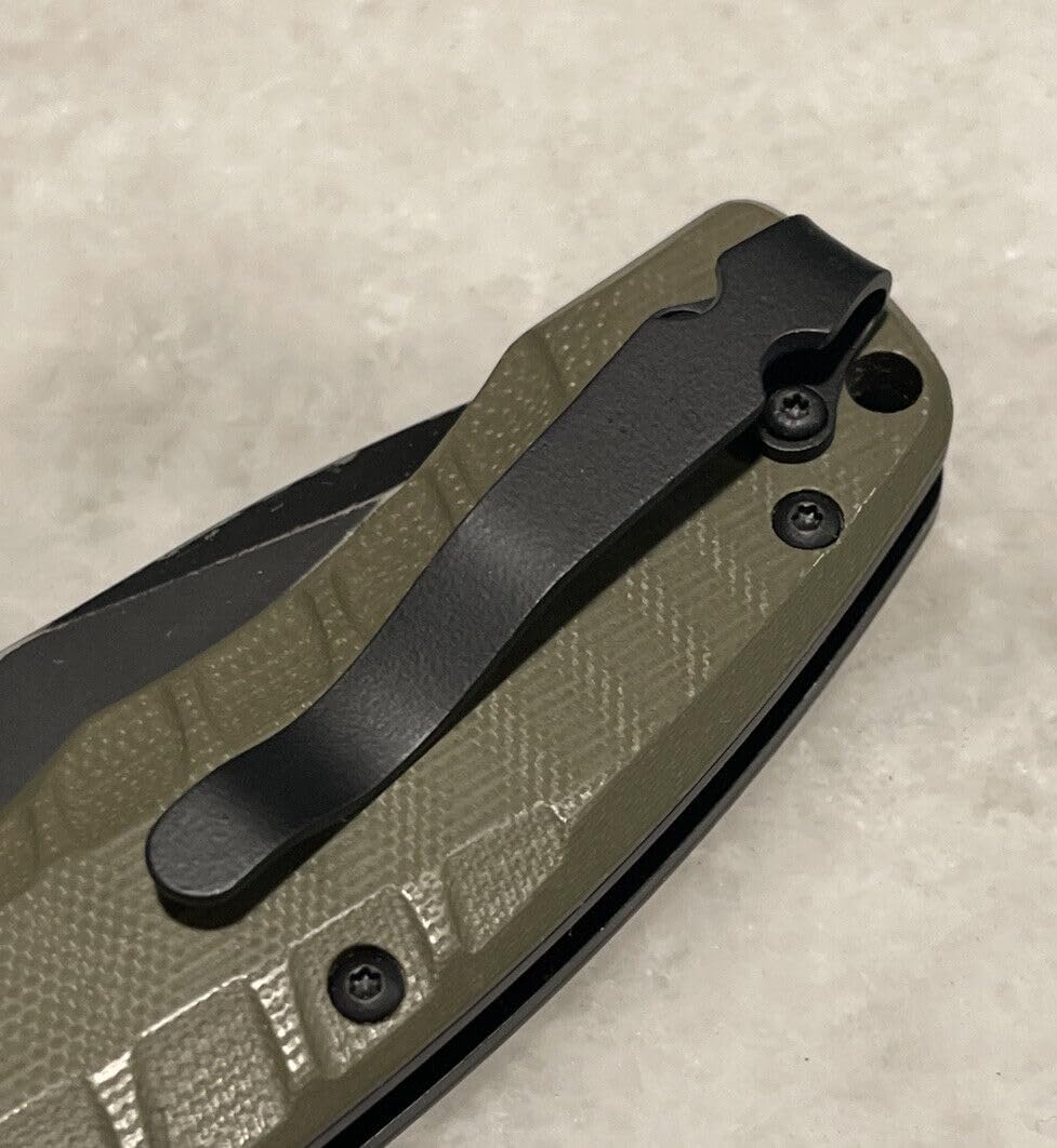 Titanium Deep Pocket Clip W/Stainless Torx Screws Compatible with Benchmade 980 Turret Knife