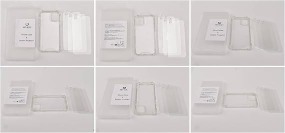 Whioltl Case for iPhone 12 Mini with [3 Pack] Tempered Glass Screen Protectors, Crystal Clear Phone Cover, Anti-Scratch and Shock-Absorption, Transparent Basic Case Compatible with Wireless Charger