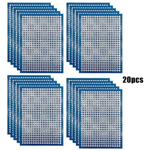 Cermant 20 Pcs 5 * 7CM PCB Board Prototype Board Blue Double Sided Circuit Boards DIY Electronic Kit for Electronic Project and Electronic Experiment