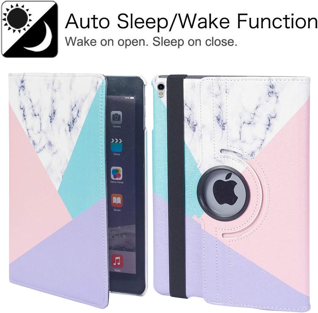 Hsxfl Rotating Case for iPad Air 3 Case 2019(3rd Gen)/iPad Pro 10.5 2017 Case- 360 Degree Rotating Adjustable Multiple Stand Smart Cover Case with Auto Sleep Wake for Apple iPad 10.5" 2019
