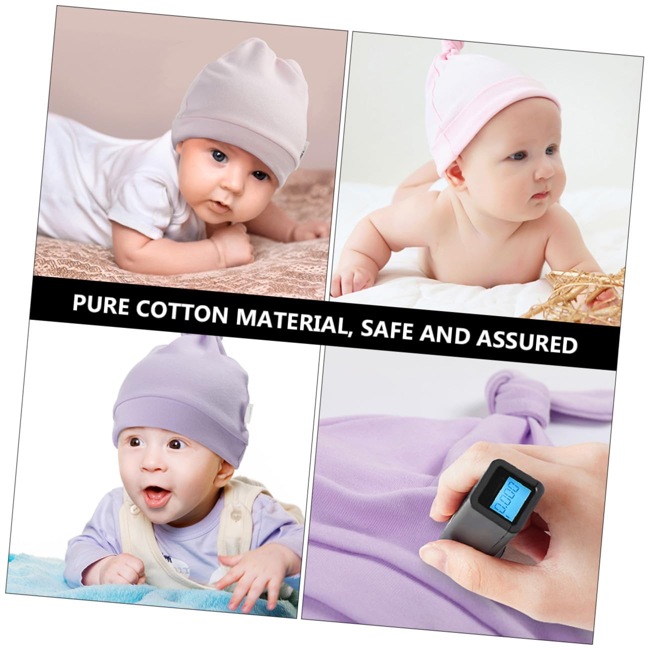 FRCOLOR 3 Sätze Neugeborenen Mützen Unisex Babyhüte Bequeme Knotenmütze Für Jungen Leicht Atmungsaktiv Für Sommer Sonnenschutz 3 Stücke * 3